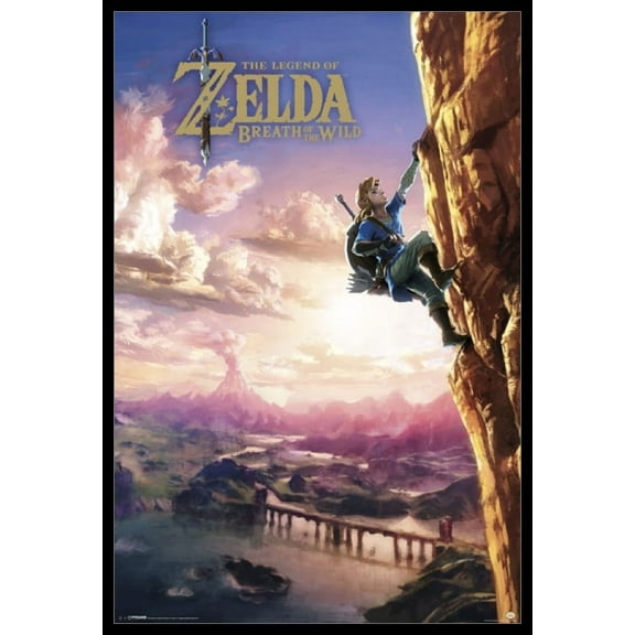 Zelda - BotW - Climbing Laminated & Framed Poster (24 x 36)