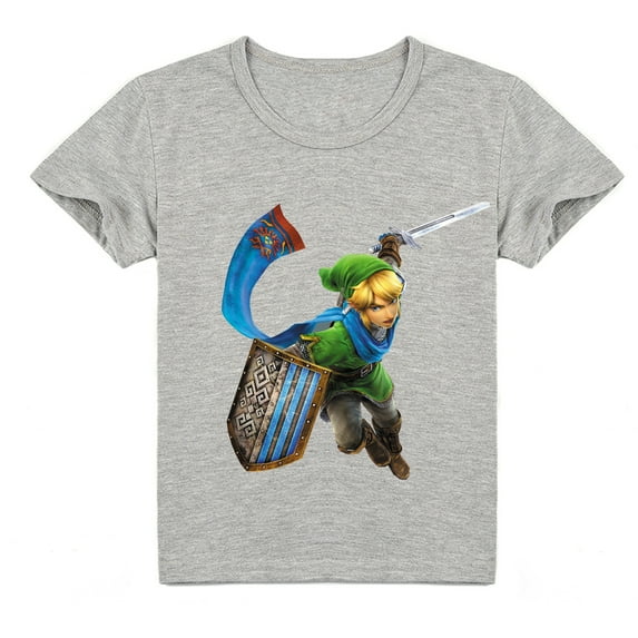 Zelda Boys Cotton Crew Neck Short Sleeve T-shirt Kids Summer Casual Sport Top T-shirt