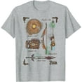 thumbnail image 1 of Zelda Breath Of The Wild Link Inventory Graphic DTG Print Unisex T-Shirt, 1 of 5