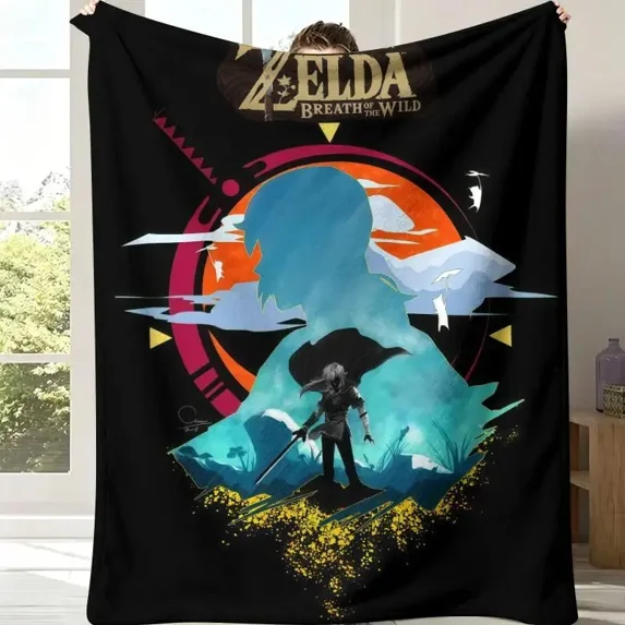 Zelda Breath Of The Wild Throw Blanket, Fantasy Adventure Game ...