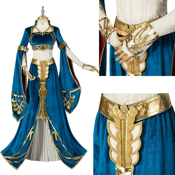 Zelda: Breath of the Wild Princess Dress - Royal Blue Gown Dress Set