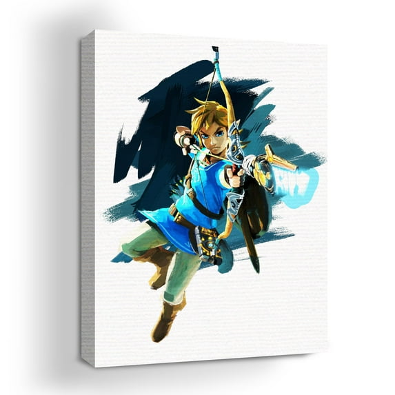 Zelda Canvas Wall Art by Mavis Print- 18x24 inches Video Game Wall Decor | HD Printed & Wooden framed wall art | Modern Wall Decor for Gift | Made in USA