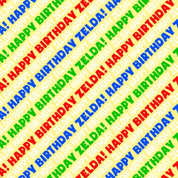 Zelda Happy Birthday Premium Gift Wrap Wrapping Paper Roll