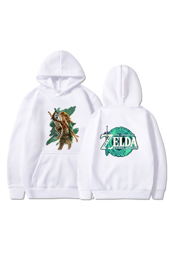 Zelda Legend Street Skateboard Fleece-Lined Hooded Sweatshirt Pullover Jacket