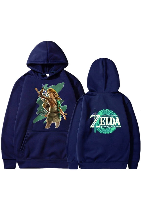 Zelda Legend Street Skateboard Fleece-Lined Hooded Sweatshirt Pullover Jacket