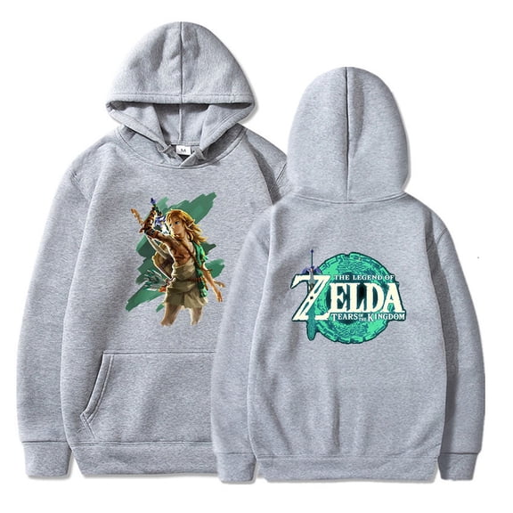 Zelda Legend Street Skateboard Fleece-Lined Hooded Sweatshirt Pullover Jacket