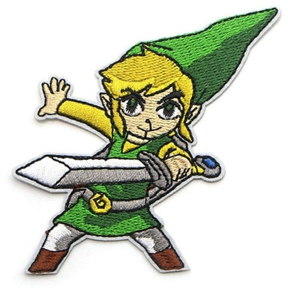 Zelda Link Character 3.25 Inch Tall Iron On Patch