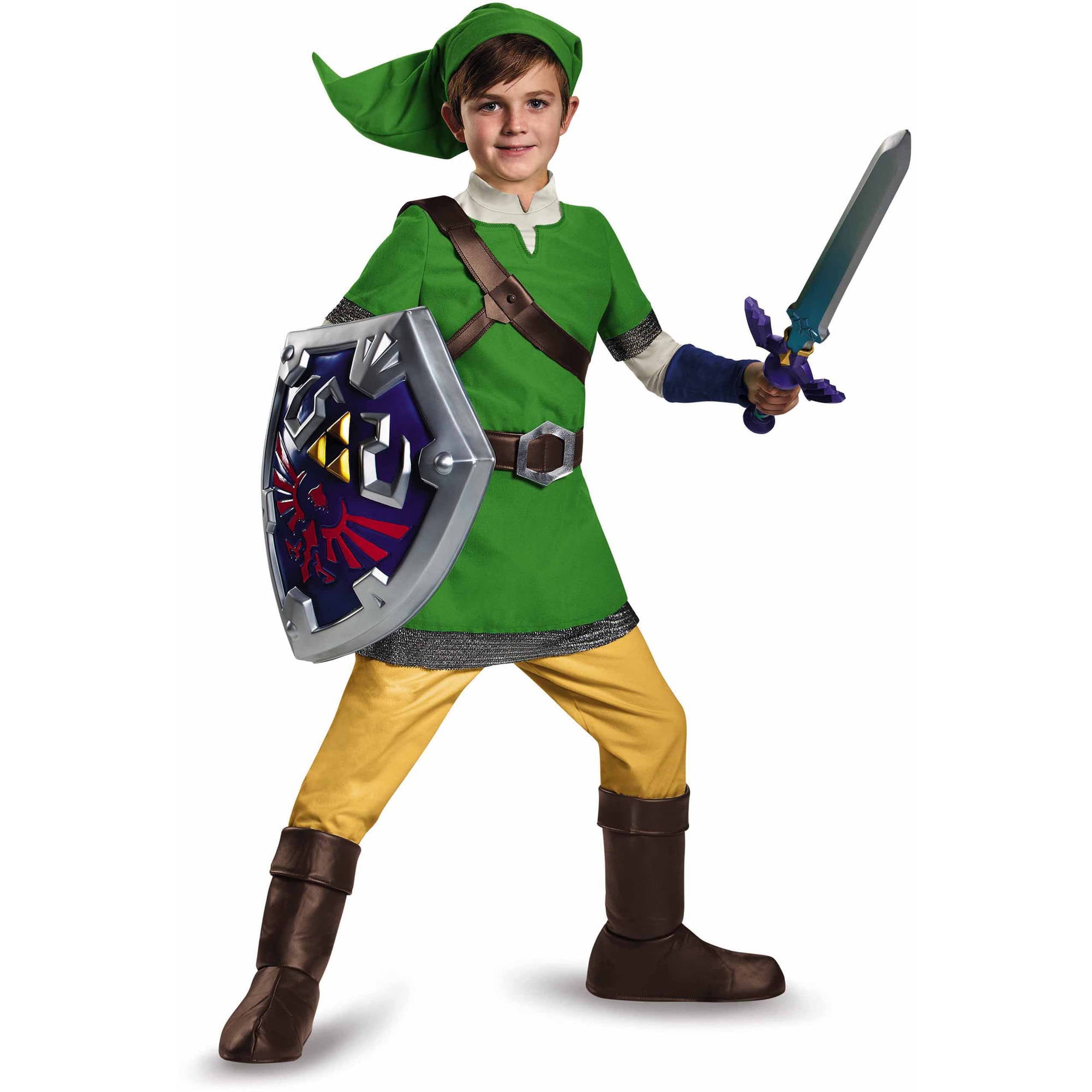 Zelda Link Party Halloween Uniform Outfit Cosplay Costume Customize Any Size