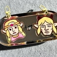 thumbnail image 1 of Zelda & Link Heart Magnet Keychain Set: Funny Acrylic Gamer Gift (1 keychain), 1 of 7