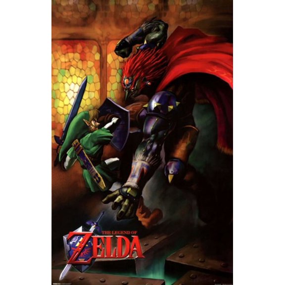Zelda - Link vs. Ganondorf Laminated Poster (24 x 36)