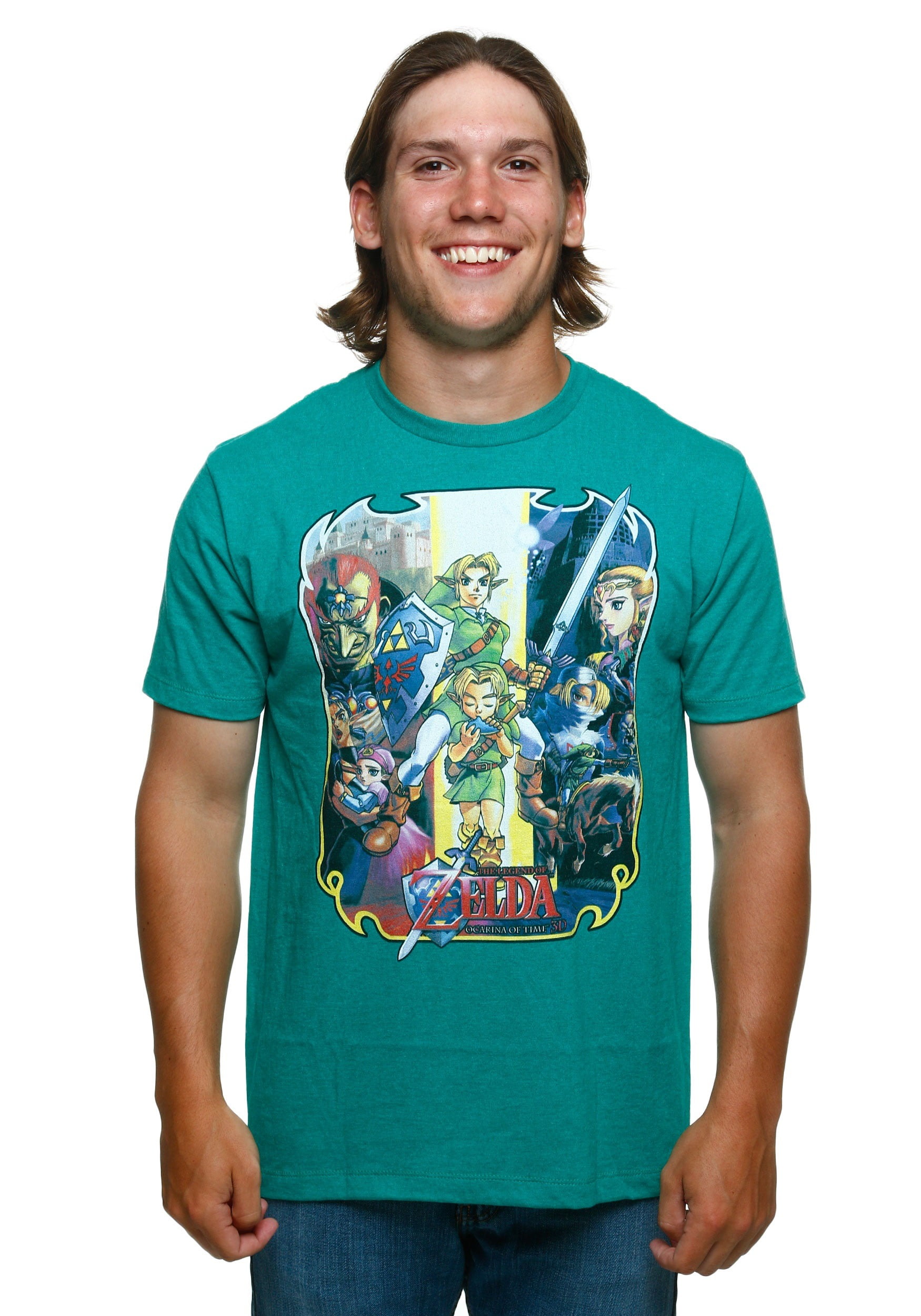 Zelda Men's Ocarina Legend Tshirt XLarge Green