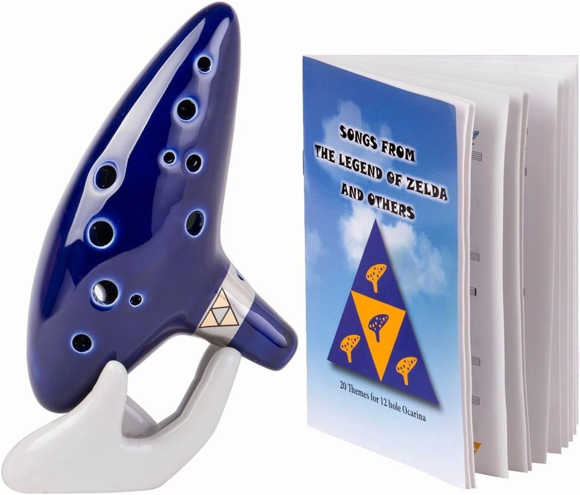 Hisekaai Ocarina 12 Hole Alto C Ceramic Zelda Beginner with Songbook, 1 Pack