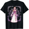 thumbnail image 1 of Zelda Pink Ornate Border Portrait Graphic DTG Print Unisex T-Shirt,Black Color,Size 5-6T, 1 of 5