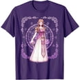 thumbnail image 1 of Zelda Pink Ornate Border Portrait Graphic DTG Print Unisex T-Shirt,Purple Color,Size YXL, 1 of 5