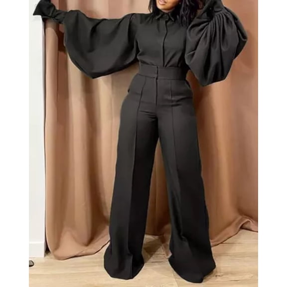Zelda Puff Sleeve Jumpsuit Burgundy| Black| Green
