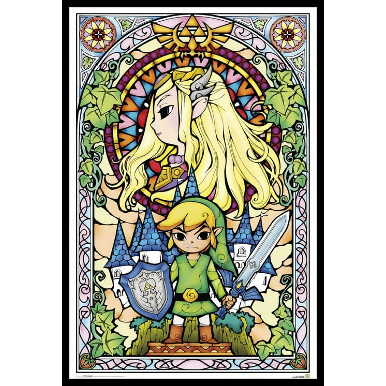 Zelda Stained Glass Coloring Page