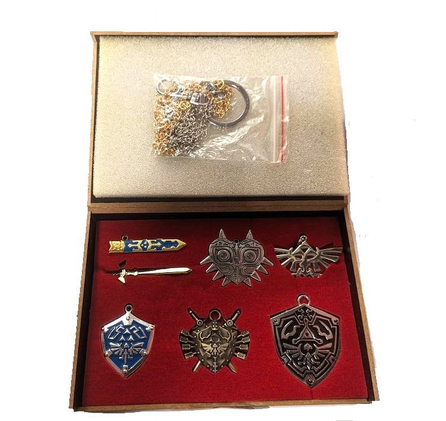 Zelda Symbols Gift Set 6 metal pendants convert to necklaces or