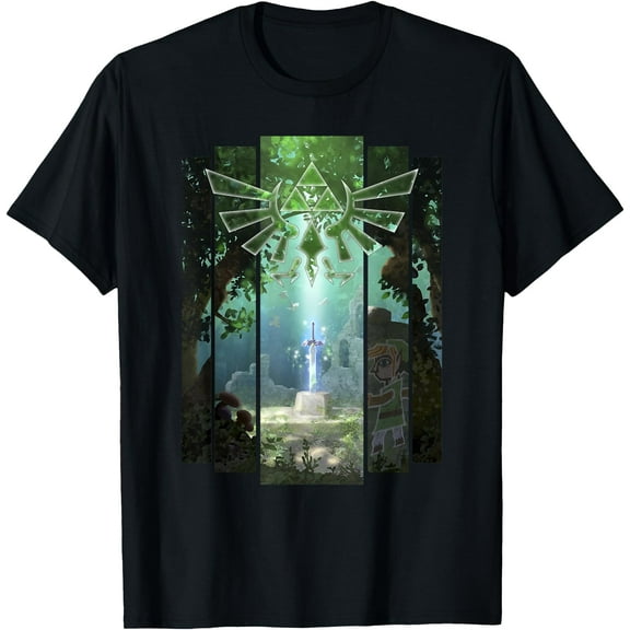 Zelda The Master Sword Lost Woods Artwork DTG Print Unisex T-Shirt