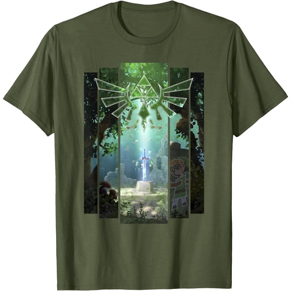 Zelda The Master Sword Lost Woods Artwork DTG Print Unisex T-Shirt