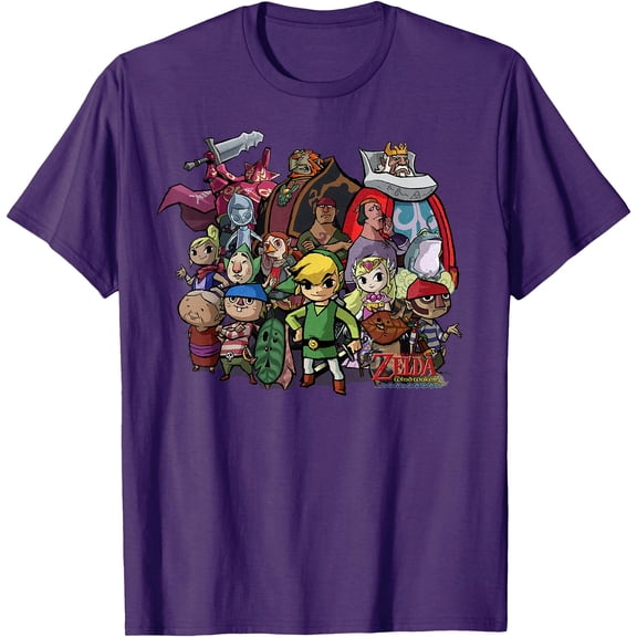 Zelda The Windwaker Group Shot Graphic DTG Print Unisex T-Shirt
