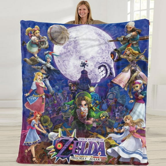 Zelda Throw Blanket Gifts Present Merch for Teen Girls Men Boys Music Fans Bedroom Decorations 50x60 in