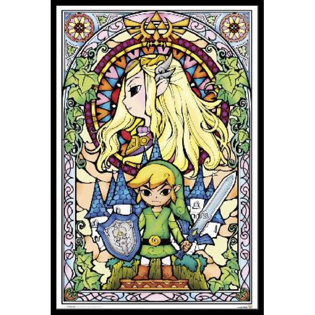 Zelda Window Stained Glass Window Laminated & Framed Poster (24 x 36) - Walmart.com