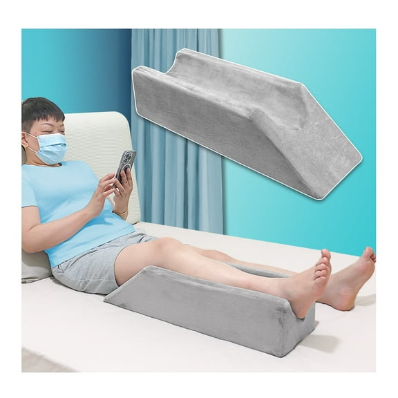 Zelen Leg Elevation Pillow Wedge Knee Leg Rest Pillows for Sleeping Post Surgery Knee Support Foam Bed Wedges Legs Bolster Foot Elevation After Surgery Elevating Pillow Positioning Wedge Cushion