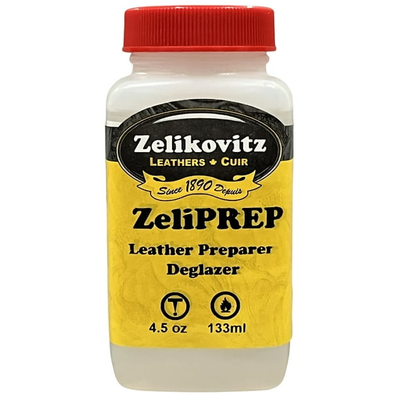 ZeliPREP Leather Preparer Deglazer 4.5 oz for Dyeing Leather