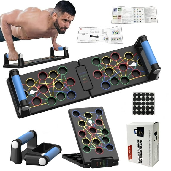 Zeligerstar Foldable Push Up Board, Portable Multifunctional Push Up Bar, Professional Pushup Board Men's Workout Equipment, Home Strength Training Equipment.