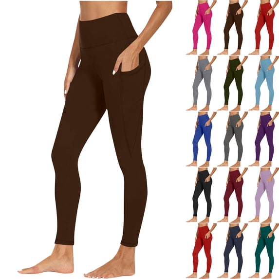 Zeliretfy Leggings for Womens Plus Size Yoga Pants Tummy Control High Waisted Booty Lifting Tights with Pocket Non See Through Workout Athletic Running Yoga Pants