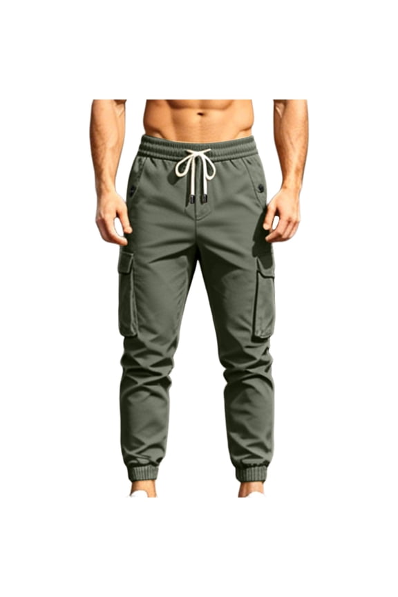 Men's Pants Mens Cargo Pants With Deep Pockets And Comfortable Fit Lightweight Multi Pocket Cargo Pockets Utility Pockets Side Pockets Durable Fabric Straight Leg