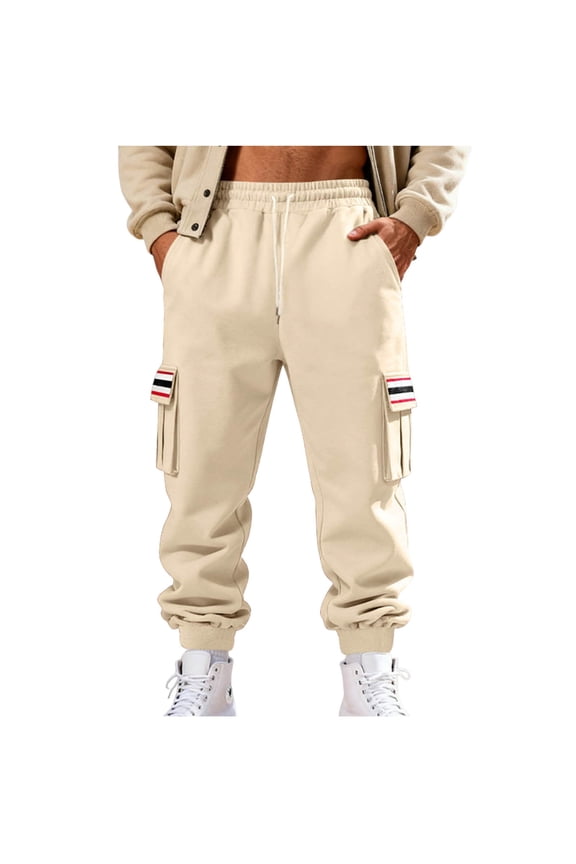 Men's Pants For Winter Work Pants For Men Featuring Relaxed Fit And Drawstring Closure With Pockets Quick Dry Wide Leg Water Resistant Zipper Fly Classic Fit