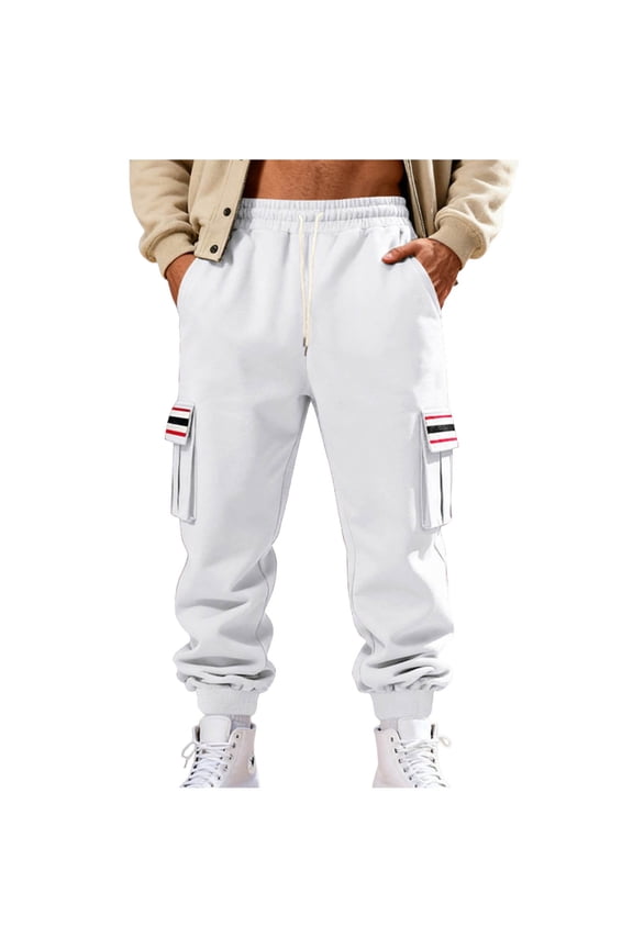 Men's Pants For Winter Work Pants For Men Featuring Relaxed Fit And Drawstring Closure With Pockets Quick Dry Wide Leg Water Resistant Zipper Fly Classic Fit
