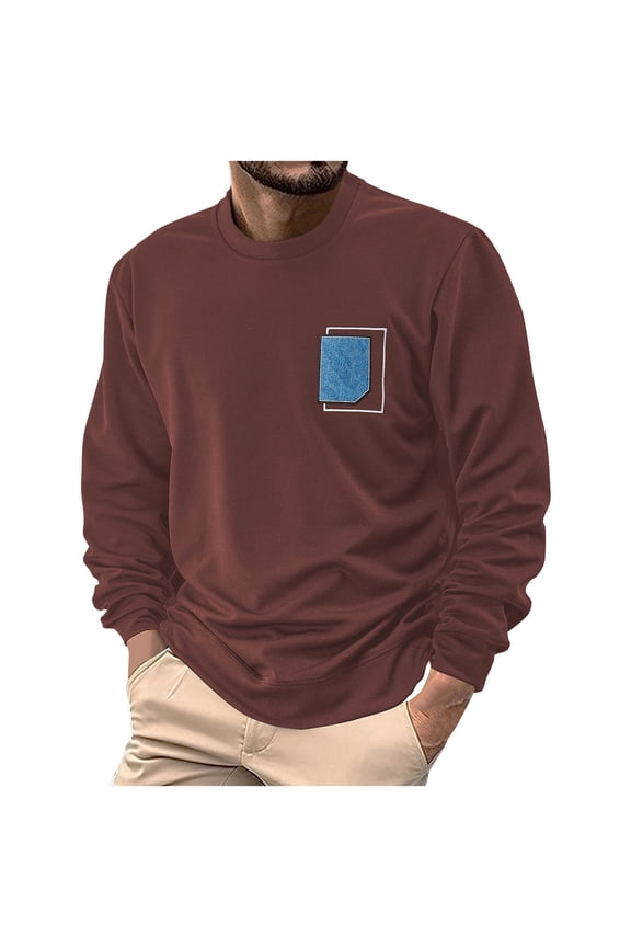 Mens Long Sleeve Pullover Hoodie Solid Color Embroidery Patch Detail Polyester Commute Wear Winter Layer Home Wear Errand Wear Gym Clothes Hike Wear