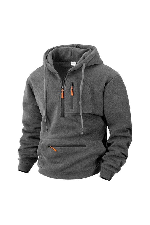 Mens Long Sleeve Pullover Hoodie Solid Color Nylon Spandex Blend Casual Wear Travel Clothes Winter Layer Hike Wear Home Wear Camp Wear Relax Wear