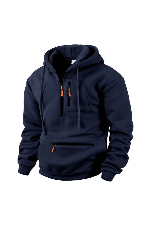 Mens Long Sleeve Pullover Hoodie Solid Color Nylon Spandex Blend Casual Wear Travel Clothes Winter Layer Hike Wear Home Wear Camp Wear Relax Wear