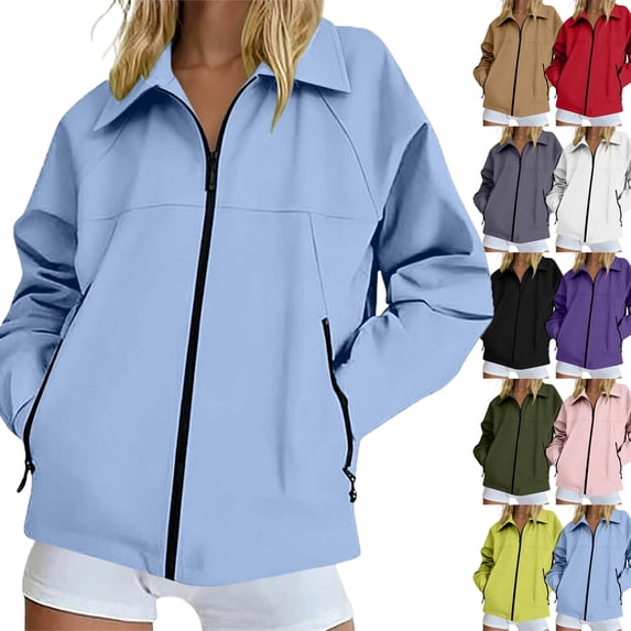 Zeliretfy Rain Jacket for Women Waterproof Lightweight Windbreaker Jacket with Hood Packable Raincoat with Pockets