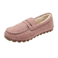 thumbnail image 1 of Zeliretfy Winter Slip On Shoes Women Warm Loafers Lined Fur Lined Flat Heel Comfortable For Office Wear Cushioned Insole For Comfort Classic Style For Any Outfit Warm Slip On Shoes Women, 1 of 7