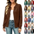thumbnail image 1 of Zeliretfy Women Long Sleeve Button Down Knit Cardigan Soft Lightweight Sweater Professional Layer for Office Work Business Meetings and Commute All Seasons, 1 of 8