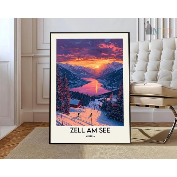 Zell Am See Lake Austria Poster Unframed Paper Print