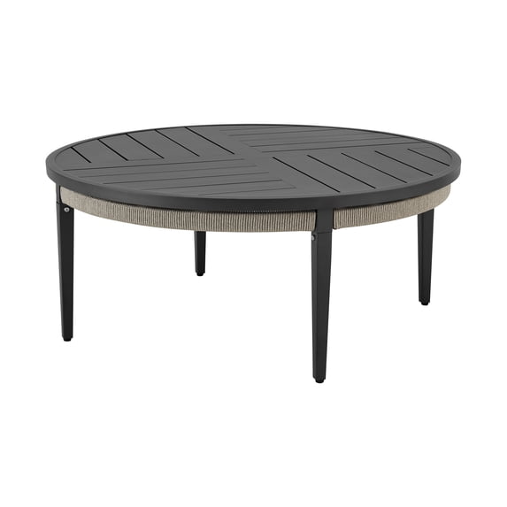 Zella Round Coffee Table in Aluminum