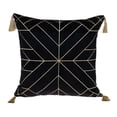 thumbnail image 1 of Zella Transitional Black Throw Pillow, 1 of 1