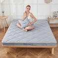 thumbnail image 1 of Zelladorra Japanese Floor Mattress, Thick Futon Mattress with Bed Pillow, Roll Up Floor Sleeping Mat Tatami Mattress Suitable for Guest, Camping, Grey, 1 of 6