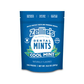 Zellies Xylitol Breath Mints, Cool Mint Flavor, Single Pouch, 540 Count