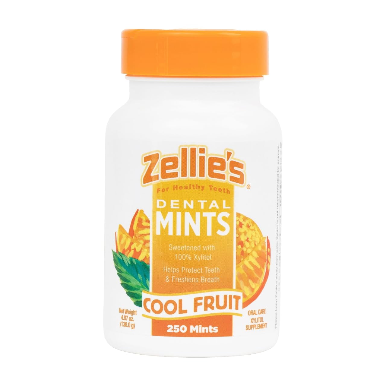 Zellie's 100 Xylitol Sugar Free Cool Fruit Mints Breath Mints Non