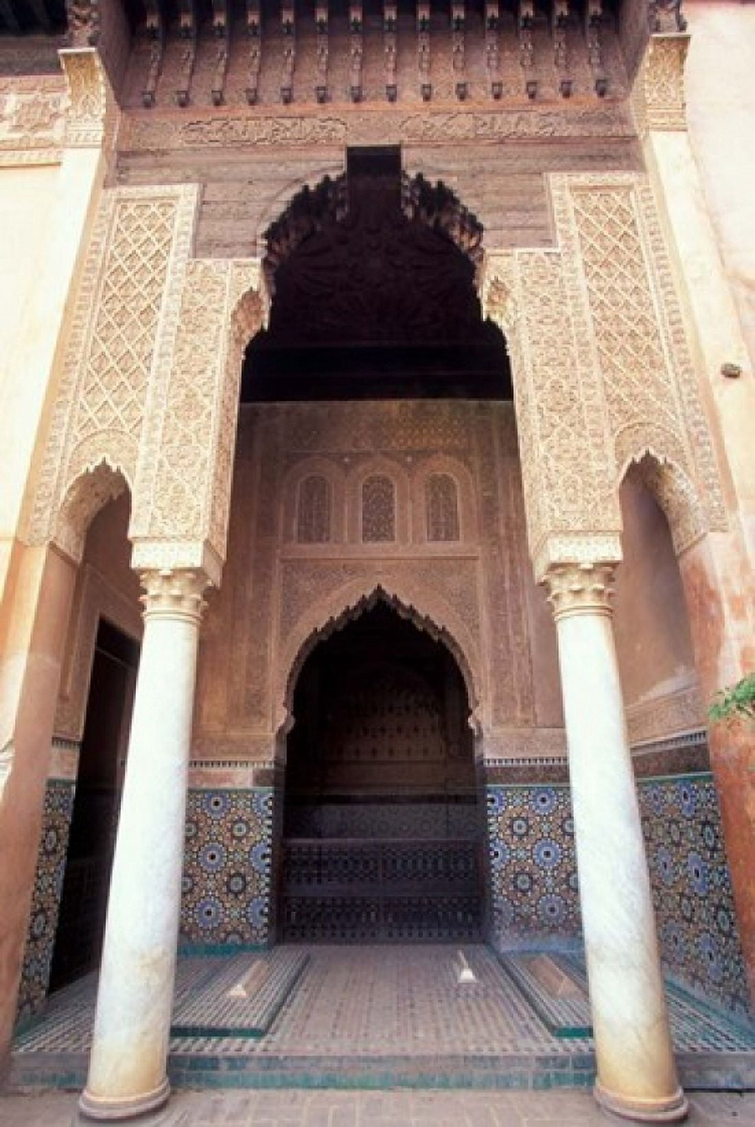 Zellij (Mosaic Tilework) at the Saddian Tombs Morocco Canvas Art - John & Lisa Merrill DanitaDelimont (24 x 36)