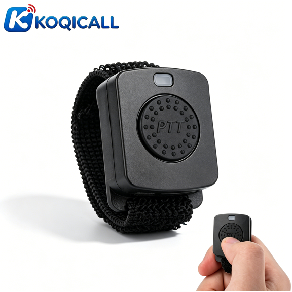 KOQICALL Wireless Bluetooth Button,Waterproof Hands-Free Remote for Motorcycle & Bike Riding, Compatible with iOS Android Walkie Talkie Apps
