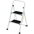thumbnail image 1 of ZeloraGildan 2 Step Ladder Folding Step Stool with Wide Anti-Slip Pedal, Convenient Handgrip, Portable Steel Step Stool, Sturdy Steel Ladder for Household and Office, 1 of 9