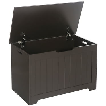 ZeloraGildan Wooden Storage Chest Bench w/2 Safety Hinge 4 Colors Kid Toy Box for Bedroom
