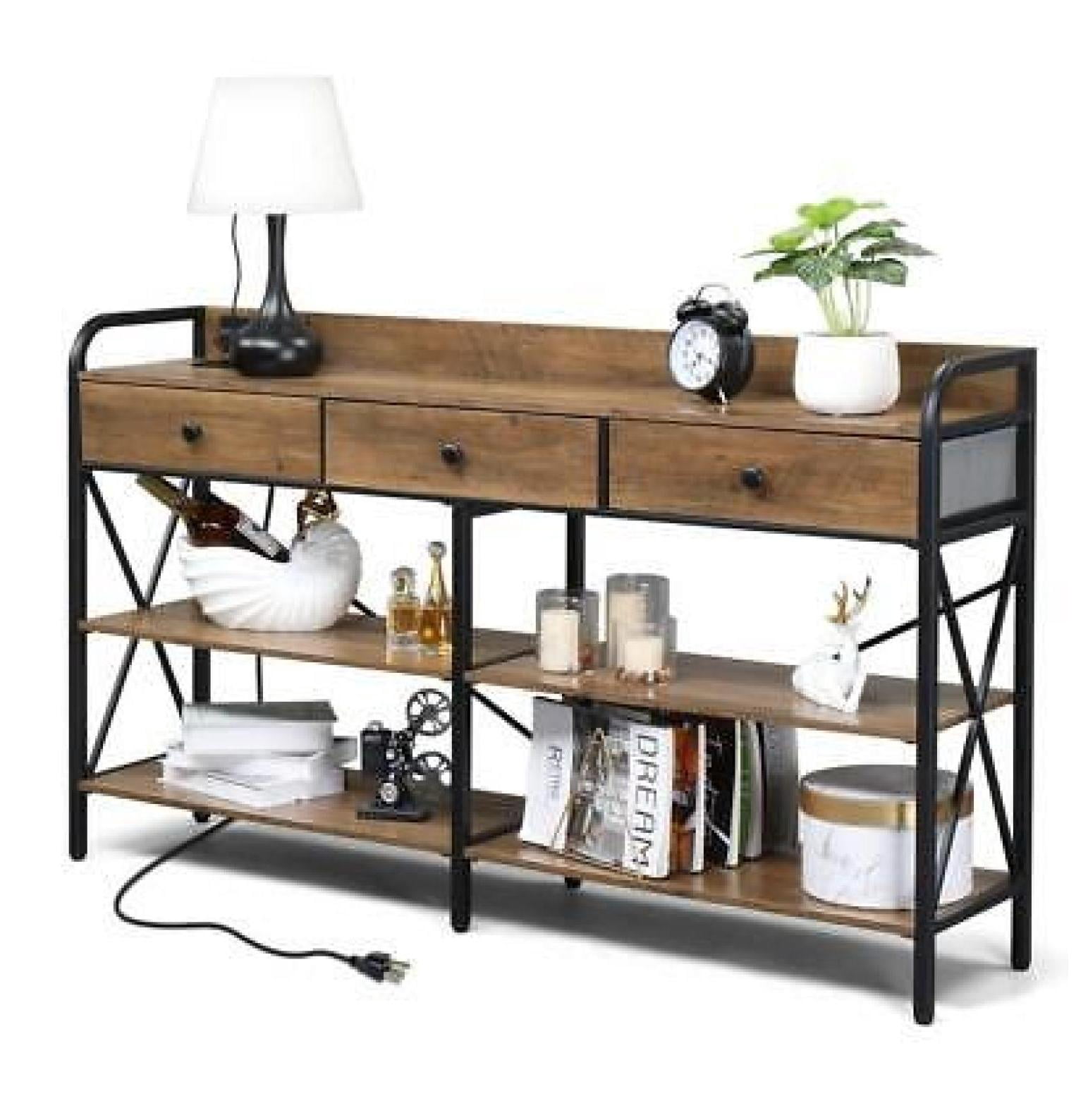 ZeloraGildan3 Tier Power Outlets and USB Ports Industrial Entryway ...